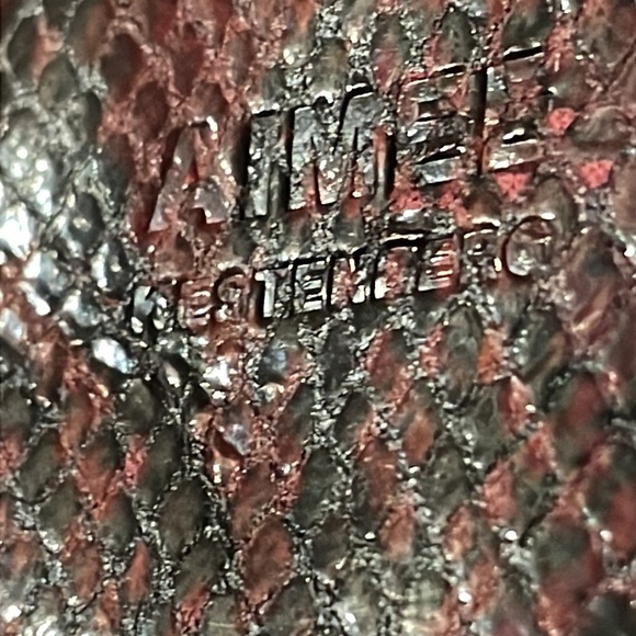 AIMEE KESTENBERG Red/Rose/Black Leather Snakeskin Crossbody Purse - Picture 3 of 16